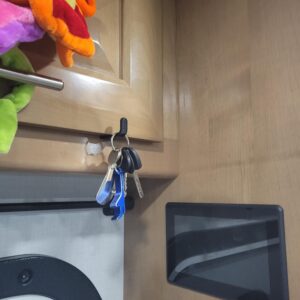 Under Cabinet Adhesive Hooks for RV & Home | Front-Mount No Drill Hooks | Space-Saving Organizer (6-Pack / 12-Pack)